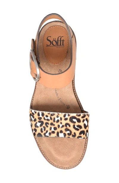 Shop Söfft Bali Sandal In Luggage/ Tan Calf Hair
