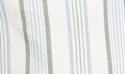 Wit & Wisdom 'ab'-solution Stripe High Waist Raw Hem Shorts In Cactus Water Multi