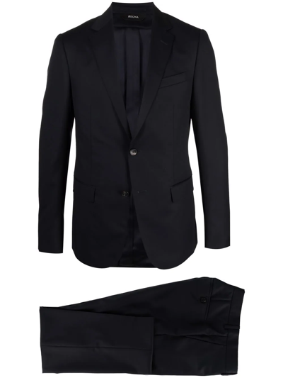 Shop Zegna Two Piece Single Breasted Suit In Blue