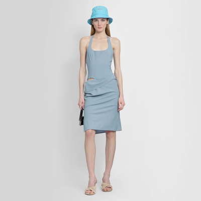 Shop Jacquemus Woman Blue Dresses