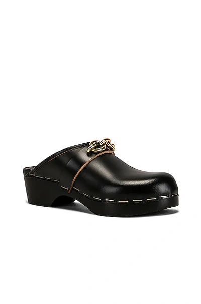 Saint Laurent Le Maillon Clogs In Nero