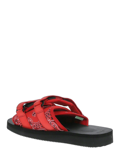 Shop Suicoke Double-strap Slides In Red