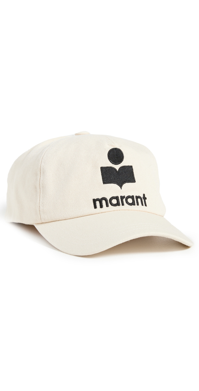 Shop Isabel Marant Tyronyh Cap In Ecru/black