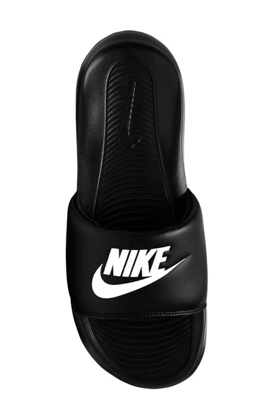 Shop Nike Victori One Sport Slide In Black/ White/ Black