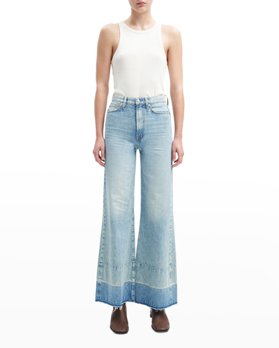 Shop 7 For All Mankind Jo Ultra High Rise Wide Leg Jeans In Gloryblue