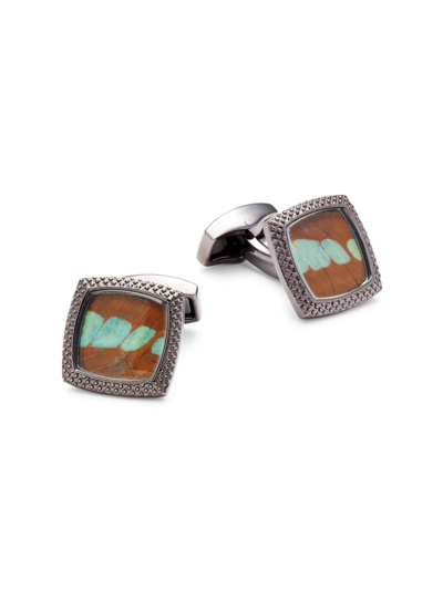 Shop Tateossian Men's Graphium Sarpedon Square Cufflinks In Metal