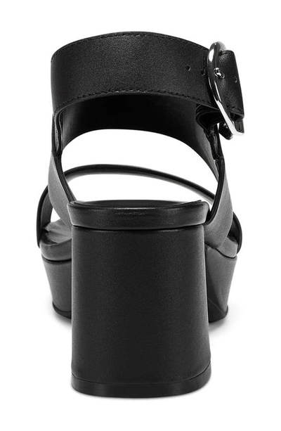 Shop Aerosoles Camera Platform Sandal In Black Leather/black