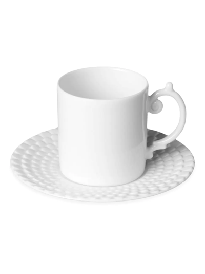 Shop L'objet Aegean Espresso Cup + Saucer In White