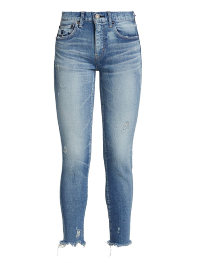 Shop Moussy Vintage Women's Dianna Mid-rise Skinny Jeans In Light Blue