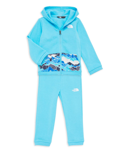 Shop The North Face Baby Boy's 2-piece Camp Fleece Sweatsuit Set In Blue