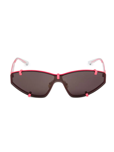 Shop Bottega Veneta Women's 99mmm Mask Sunglasses In Pink