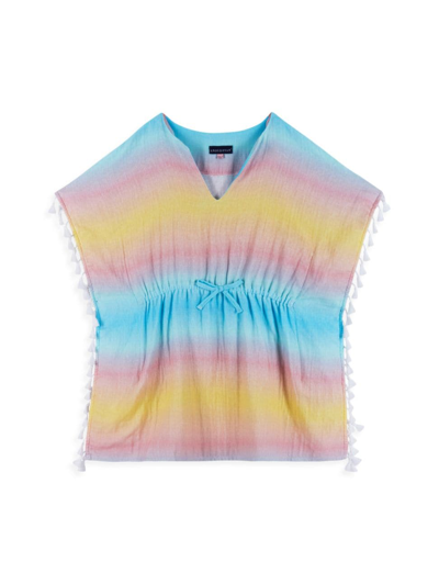 Shop Andy & Evan Girl's Tie-dye Cover-up In Neutral