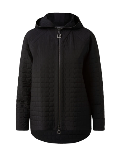 Shop Akris Women's Quilted Hooded Zip-up Jacket In Black