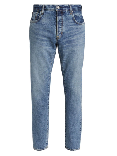 Shop Moussy Vintage Men's Carvers Slim Tapered Jeans In Blue