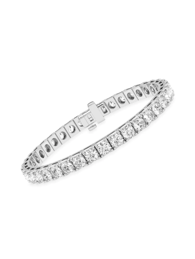 Shop Saks Fifth Avenue Women's 14k White Gold & 15 Tcw Lab-grown Diamond Tennis Bracelet