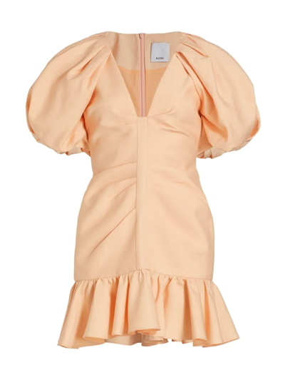 Shop Acler Women's Grove Ruched Minidress In Peach
