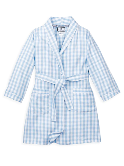 Shop Petite Plume Little Boy's & Boy's Gingham Robe In Blue