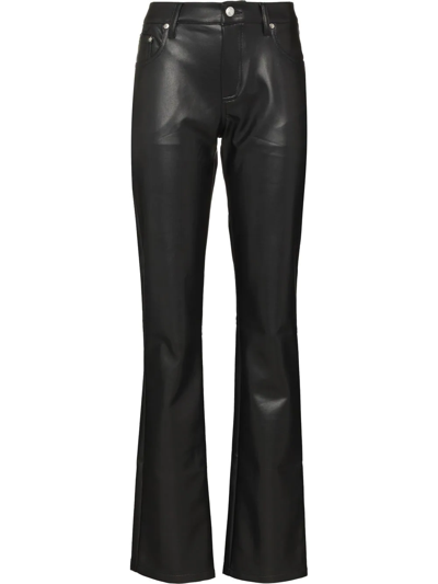 Shop Misbhv Mid-rise Straight-leg Trousers In Black