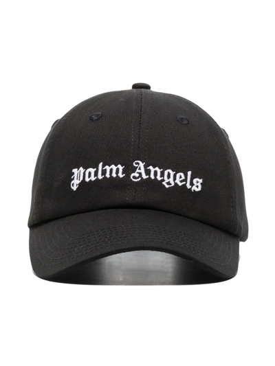 Shop Palm Angels Embroidered Logo Baseball Cap In Black