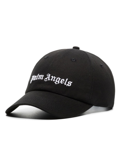 Shop Palm Angels Embroidered Logo Baseball Cap In Black