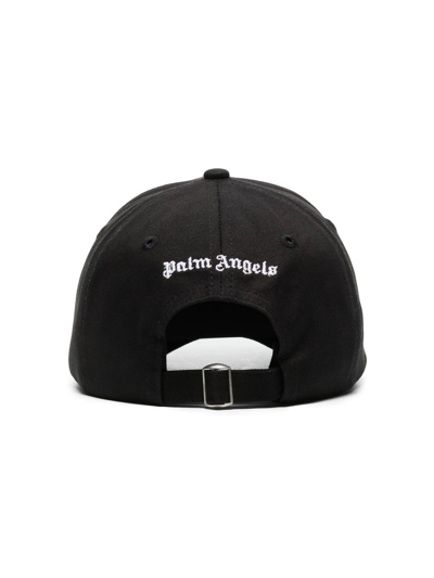 Shop Palm Angels Embroidered Logo Baseball Cap In Black