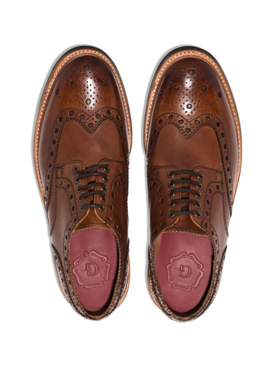 ARCHIE 皮质系带布洛克鞋