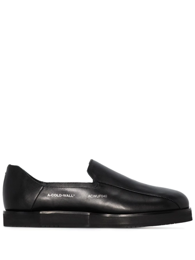 Shop A-cold-wall* Geometric Model 3 Loafers In Black