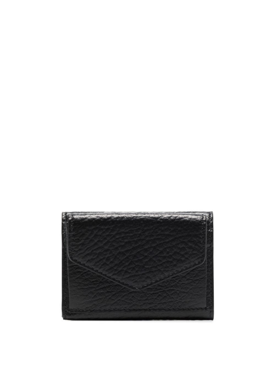 Shop Maison Margiela Four-stitch Envelope Wallet In Black