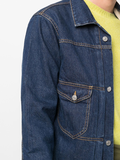 Fortela Hemp-cotton Blend Denim Jacket In Blue | ModeSens