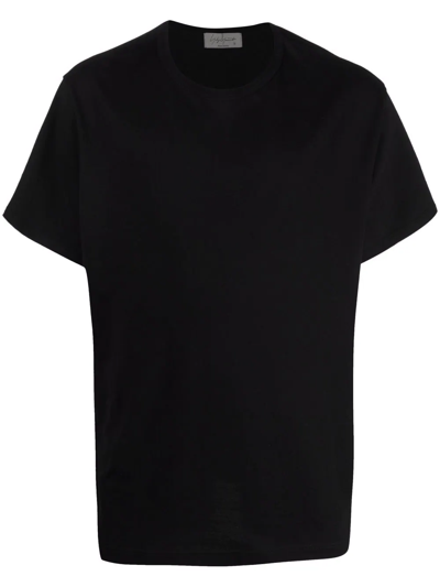 Shop Yohji Yamamoto Oversize Cotton Short-sleeve T-shirt In Black