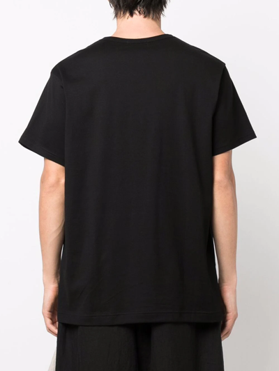 Shop Yohji Yamamoto Oversize Cotton Short-sleeve T-shirt In Black