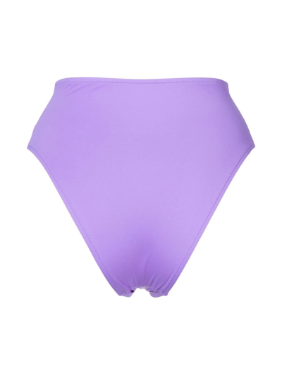 Shop Bondi Born Poppy High-rise Bikini Bottoms In Purple