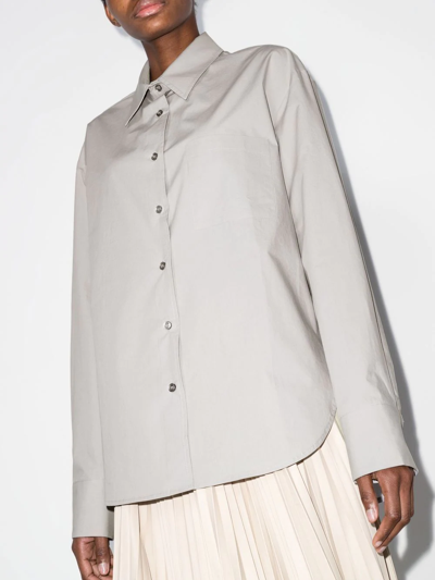 Shop The Frankie Shop Lui Buttoned Shirt In Grey