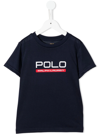 Shop Ralph Lauren Logo-print Short-sleeve T-shirt In Blue