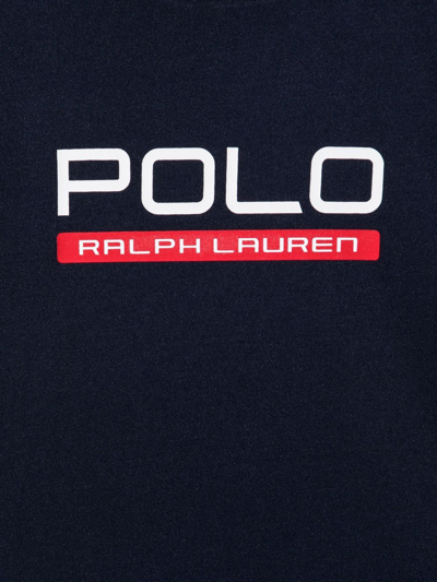 Shop Ralph Lauren Logo-print Short-sleeve T-shirt In Blue