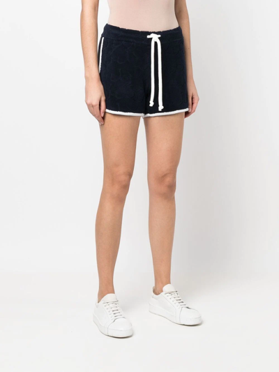 Jacob Cohen Logo-embossed Cotton Shorts In Blue