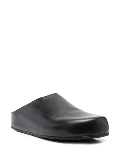 Studio Nicholson Round-toe Leather Slippers In Black