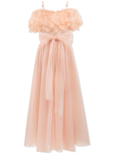 Tulleen Naramore Sash Gown In Pink