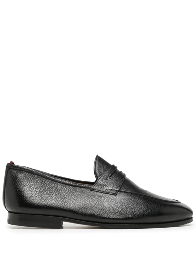 Shop Bally Slip-on Leather Loafers In Black