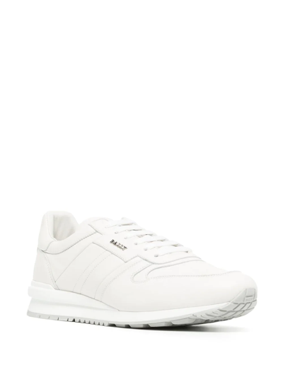 Shop Bally Low-top Lace-up Sneakers In White