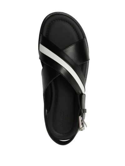 Shop Bally Buckle-fastening Open-toe Sandals In Black