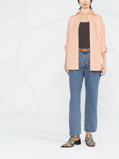 Re/done High-waisted Straight-leg Jeans In Blue