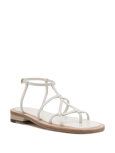 Low Classic Open-toe Leather Sandals In White