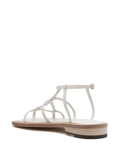 Shop Low Classic Open-toe Leather Sandals In White