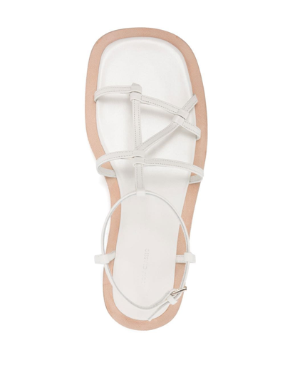 Shop Low Classic Open-toe Leather Sandals In White
