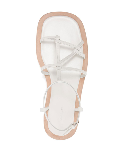 Low Classic Open-toe Leather Sandals In White