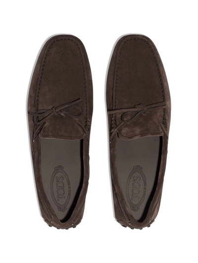 Tod's Suede Loafers In Brown