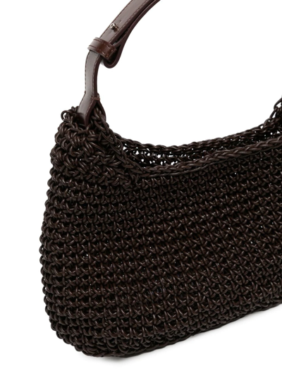 Shop Low Classic Interwoven Leather Clutch Bag In Brown