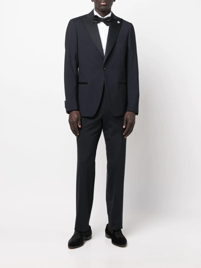 Lardini Single-breasted Tailored Suit In Blue