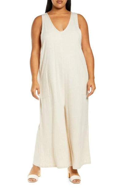 Shop Treasure & Bond Sleeveless Jumpsuit In Ivory Birch